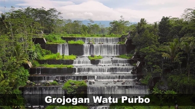 Grojogan Watu Purbo : een waterval met meerdere niveaus uit Yogyakarta