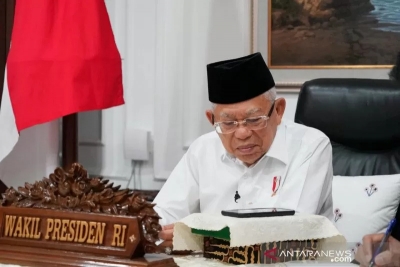 De vice-president hoopt dat Indonesië en Singapore de wereldwijde economische stabiliteit zullen aanmoedigen