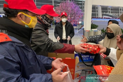 Sommige Indonesiërs maken zich op om geëvacueerd te worden uit Wuhan, de provincie Hubei in China