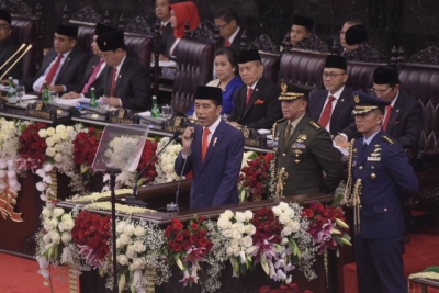 President Joko Widodo geeft vijf prioriteiten voor het bouwen van Indonesië voor de komende vijf jaar