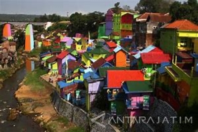 Un village coloré à Malang, Java Est.