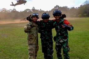 Archive - Des militaires indonésiens et américains ont effectué un exercice conjoint d&#039;hélicoptères dans le cadre du Super Garuda Shield 2022. (ANTARA/HO-US Embassy in Jakarta)