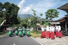 Moto électrique autour de la région de Borobudur