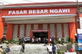 Präsident Jokowi eröffnet den Grossmarkt Ngawi in Ost-Java