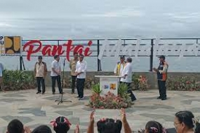 Der Präsident weiht die Anlage des Malalayang-Strandes und des Bunaken-Ökotourismusdorfes  ein