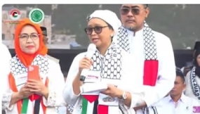 Die indonesische Außenministerin Retno Marsurdi gibt bekannt,  Indonesien unterstützt Palästina mit Hilfsgütern