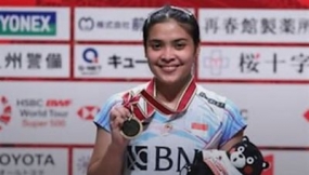 Indonesische Einzel-Badmintonspielerin gewann BWF-Super-500-Turniersiegerin in Japan
