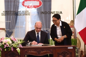 Indonesische Aussenministerin empfing ihren italienischen Amtkollegen