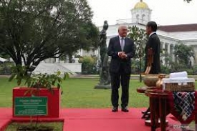 Jokowi hat den deutschen Präsidenten  Walter Steinmeier empfangen.