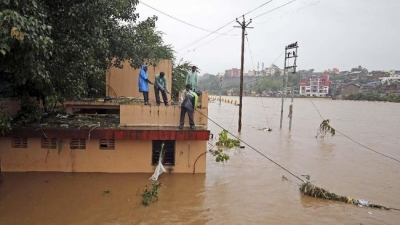 Ilustrasi banjir di India