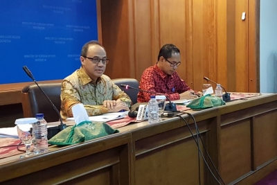 Plt. Juru Bicara Kementerian Luar Negeri RI Teuku Faizasyah dalam press briefing di Jakarta, Kamis (18/7/2019). 