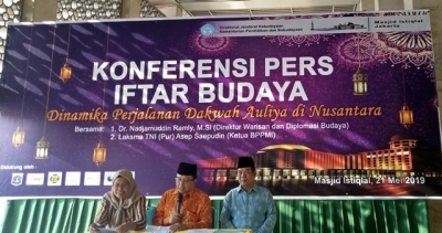 Konferensi Pers Iftar Budaya di masjid istiqlal, jakarta, Selasa, 21 Mei 2019