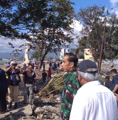 Presiden Joko Widodo tiba di Palu