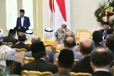 Presiden Joko Widodo Membuka Forum Konsultasi Ulama dan Cendikiawan Muslim Dunia, Selasa di Istana Bogor, Jawa Barat