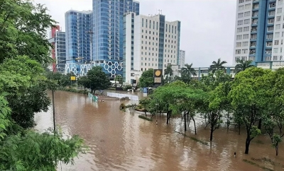 Kawasan Cawang di Jakarta Timur yang terdampak banjir, Rabu (1/1/2020). ANTARA/Prisca Triferna/aa.