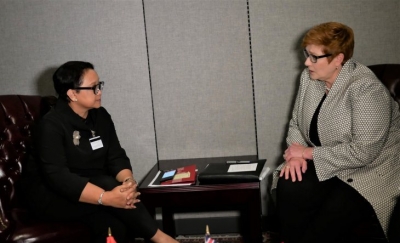 Menteri Luar Negeri RI Lakukan Pertemuan Bilateral dengan Menteri Luar Negeri Australia