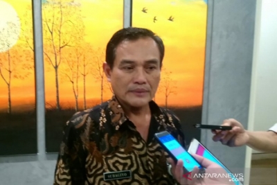 Kepala Dinas Perdagangan Kota Surakarta Subagiyo saat memberikan keterangan kepada wartawan