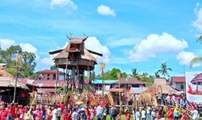 Area Festival Internasional Budaya Dayak Bidayuh di Dusun Sebujit, Kabupaten Bengkayang, Kalimantan Barat 