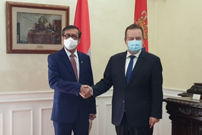 印尼司法人权部长与塞尔维亚副总理兼外交部长伊维卡·达契奇