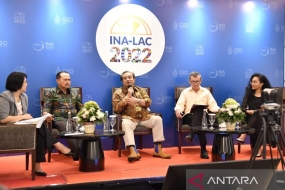 周五（16/9/2022）在雅加达举行的 INA-LAC 2022 新闻发布会。