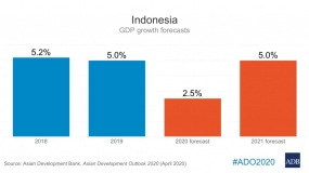 ADB voorspelt dat de economie van Indonesië in 2021 geleidelijk kan herstellen