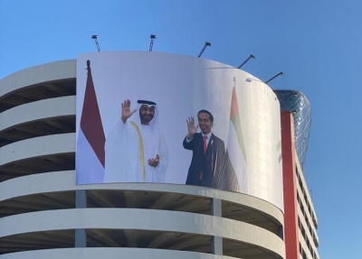 De regering van de VAE huldigt president Joko Widodo Street in Abu Dhabi in