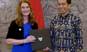 President Jokowi en Melinda Gates bespreken over menselijke ontwikkeling