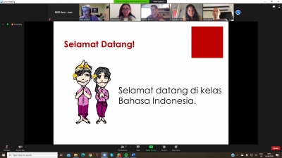 Voor de eerste keer hield de Indonesische ambassade in Bern een virtuele Indonesische taalservice