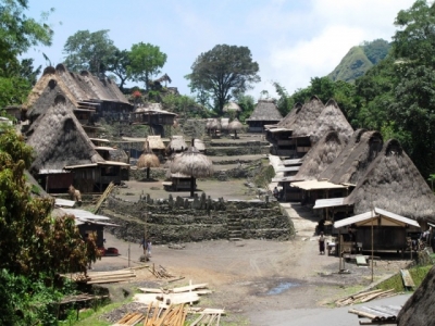 Het dorp van Bena in Oost-Nusa Tenggara