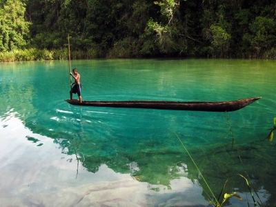 Het Framu-meer  in Papoea