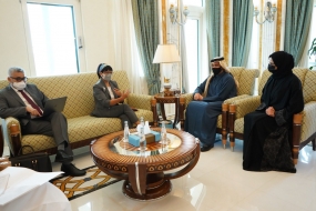 Minister van BZ Retno ontmoet de vice-premier / minister van BZ van Qatar