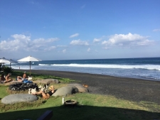Het strand Keramas in Bali