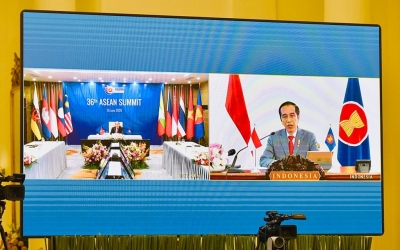 Jokowi belicht twee belangrijke problemen tijdens de virtuele 36e ASEAN-top