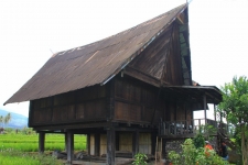 Het Besemah traditionele huis in Zuid-Sumatra