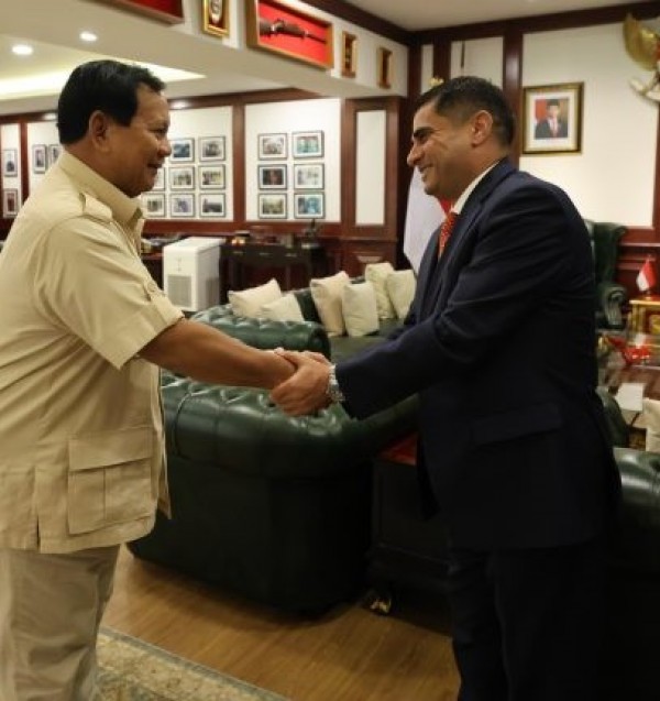 Ministre de la Défense Prabowo a reçu la visite honoraire de l'ambassadeur de Jordanie