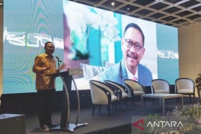Le chef de l&#039;Autorité de la capitale nationale (OIKN) Nusantara, Bambang Susantono, lors de son discours lors de la &quot;Socialisation de la réglementation gouvernementale numéro 12 de 2023&quot;, à Jakarta, mardi (23/5/2023). ANTARA/ Bénardy Ferdiansyah