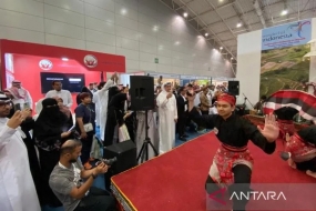 Ministère du Tourisme et de l&#039;Économie créative promeut le potentiel du parekraf indonésien sur le marché saoudien en participant au Riyadh Travel Fair (RTF) 2023, The Arena, Granada Square Exit 9, Riyadh (22/5/2023). ANTARA/ (HO Kemenparekraf)