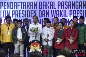 Joko Widodo et Ma&#039;ruf Amin s&#039;inscrirent  à KPU