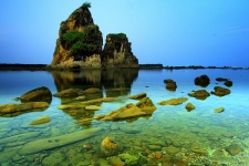 La plage de Tanjung Selayar.