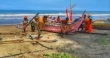 La plage de Katapiang, Minangkabau, Sumatra Ouest