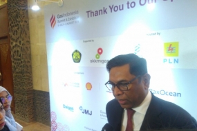 Le ministre bangladais de l&#039;électricité, de l&#039;énergie et des ressources minérales, Nasrul Hamid, en marge du salon du Sommet du gaz à Jakarta, Mercredi  (31/07/2019)