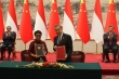 Les présidents Joko Widodo et Xi Jinping assistent à l&#039;échange de mémorandums d&#039;accord concernant la coopération entre les deux pays au Grand Palais du Peuple, le mardi 17 octobre 2023. Photo : BPMI Setpres/Laily Rachev