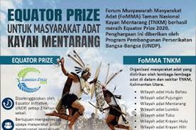La Communauté autochtone indonésienne remportant le Prix Equateur 2020 des Nations Unies