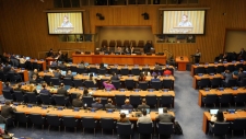 La ministre des Affaires étrangères Retno Marsudi s&#039;exprime au siège de l&#039;ONU, à New York, aux États-Unis, mardi (26/09/2023). (Photo : Relations publiques Ministère des Affaires étrangères)  Read more: https://setkab.go.id/di-markas-pbb-menlu-ri-tekankan-senjata-nuklir-harus-dimusnahkan-secara-total/