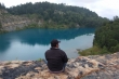 Le lac bleu de Talawi, dans la province de Sumatera occidental