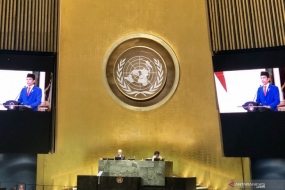 Un discours du président Jokowi sélectionné apparaît sur la page principale des actualités de l&#039;ONU