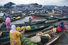 Le marché flottant de Banjarmasin