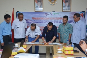 Le chef par intérim de l&#039;Agence de gestion de la zone de libre-échange et du port franc de Sabang, Razuardi, a sign  la coopération avec l&#039;Agence de gestion du pétrole et du gaz d&#039;Aceh  (BPMA) à Sabang mercredi (12/06).