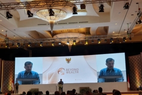 Le vice-président Jusuf Kalla était le conférencier principal du séminaire sur les perspectives du marché de Bank Mandiri à l&#039;hôtel  Ritz Carlton Pacific Place, à Jakarta, mercredi (7/8/2019).