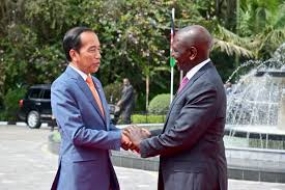 Le président indonésien Joko Widodo est arrivé au Kenya